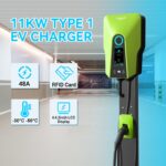 11KW SAE Type 1 fast charging EV Station with 4.3-inch LCD Display