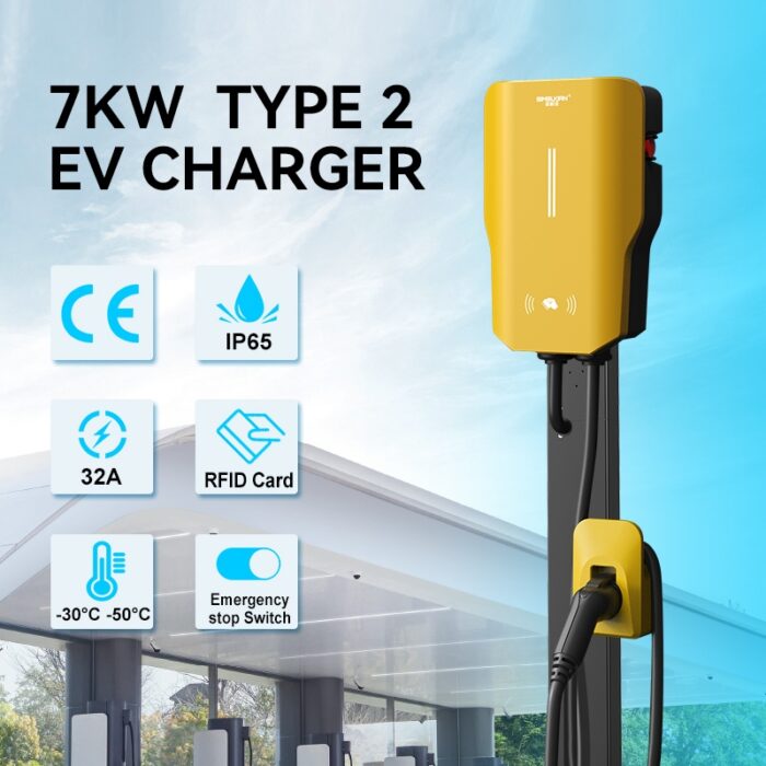Best Price Type 2 Plug Single Phase 7KW Home AC Charger