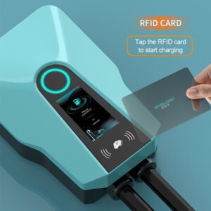 ev pile charger for residential card swipe display